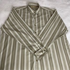 Tommy Bahama Striped Shirt Long Sleeve Size XXL